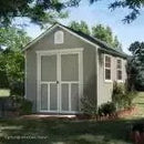 Installed Meridian 8 ft. x 10 ft. Wood Storage Shed with Driftwood Shingles