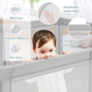 Large Infant Baby Playpen Safety Play Center Yard With 50 Ocean Balls-Gray
