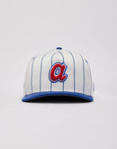 New Era MLB Atlanta Braves Satin Pinstripe 9Fifty A-Frame Snapback