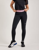 Nike Pro Mid-Rise Mesh-Paneled Leggings