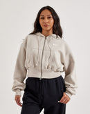 Nike Phoenix Fleece Loose Full-Zip Cropped Hoodie