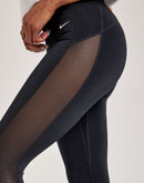Nike Pro Mid-Rise Mesh-Paneled Leggings