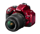 Nikon D5200 DX Digital SLR Camera w/ 18-55mm DX VR Lens (Red)