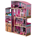 Shimmer Mansion Wooden Dollhouse, Over 4 Feet Tall, Lights & Sounds and 30 Pieces