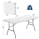 Portable Folding Camping Table With Carrying Handle for Picnic-White