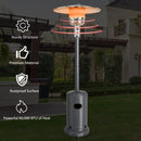 50000 BTU Stainless Steel Propane Patio Heater With Trip Over Protection-Gray