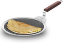 Hawkins 28 cm Dosa Tava, Triply Stainless Steel Shielded Nonstick Tawa with Rosewood Handle, Honeycomb Non Stick Induction Tawa Silver (NSDT28)