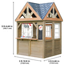 Greystone Wooden Outdoor Playhouse With Kitchen and Working Doorbell