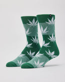 Odd Sox Green Leaf Crew Socks