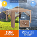 Canopy and Garden Structures Gazebo With Netting for Outdoors-Brown