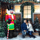 8 Feet Inflatable Nutcracker Soldier With 2 Built-in LED Lights