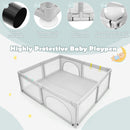 Large Infant Baby Playpen Safety Play Center Yard With 50 Ocean Balls-Gray