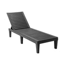 Outdoor Recliner Chair With 5-Position Adjustable Backrest-Black