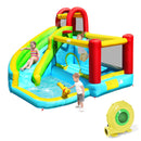 6-in-1 Inflatable Bounce House With Climbing Wall and Basketball Hoop With Blower