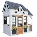 Lantana Lane Outdoor Wooden Playhouse With Kitchen and Flap Door