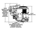 Briggs & Stratton 40T876-0009-G1 1" X 3 5-32" Vertical Recoil Commercial Series Engine