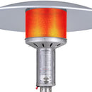 Stainless Steel NG portable patio heater with push button ignition: includes 12' steel lined mb sturgis hose set with 2 quick discconnects and shut off valve