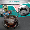 Portable 48 Inch 6-Player Foldable Poker Table Top Round Game Mat-Green
