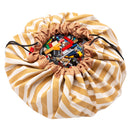 Stripes Mustard Toy Storage Bag