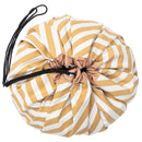 Stripes Mustard Toy Storage Bag