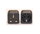 Plug B4 - Grounded Europe SCHUKO plug to UK/IRAQ Rectangular blade plug