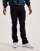 Preme Diamond Rhinestone Slim Denim Jeans