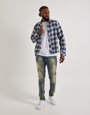 Preme Studded Plaid Woven Shirt