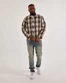 Preme Studded Plaid Woven Shirt