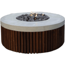 Prism Hardscapes - Hampton Round Concrete & Hardwood Fire Pit Bowl