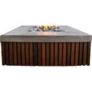 Prism Hardscapes - Manchester Square Concrete & Hardwood Fire Pit Table