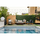 Prism Hardscapes - Manchester Square Concrete & Hardwood Fire Pit Table