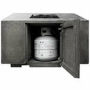 Prism Hardscapes - Porto Series 58 Rectangular Concrete Fire Table w/ Hidden Propane Storage