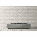 Prism Hardscapes - Tavola Series 110 Rectangular Concrete Fire Pit Table w/ Wind Guard