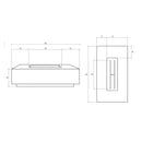 Prism Hardscapes - Tavola Series 4 Rectangular Concrete Fire Pit Table