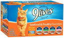 9 Lives Seafood and Poultry Favorites Variety Pack Canned Cat Food