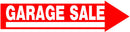 6  X 24  RED AND WHITE GARAGE SALE SIGN