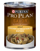 Purina Pro Plan SAVOR Adult Chicken & Vegetables Entrée Slices In Gravy Wet Dog Food