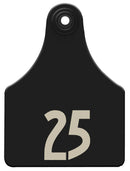 Allflex A-tag Numbered Cow Id Ear Tags Black 1 - 25