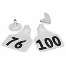 Y-Tex 4 Numbered Ear Tag WHITE