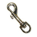 King Chain 3/8" Nickel Round Swivel Eye Bolt Snap