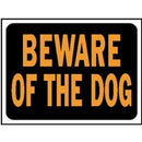 "Beware of Dog" Sign, Plastic, 9 x 12-In.