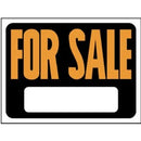 "For Sale" Sign, Hy-Glo Orange/ Black Plastic, 9 x 12-In.