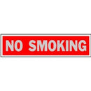 "No Smoking" Sign, Red Aluminum,  2 x 8-In.