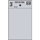 Address Letters, "Blank", Reflective Black/Silver Vinyl, Adhesive, 3-In.