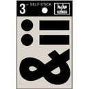 Address Letters, "Symbols", Black Vinyl, Adhesive, 3-In.