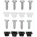Deluxe License Plate Fastener, Nylon, White, 4-Pk.
