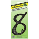 House Address Number "8", Black Die-Cast Aluminum, 3-1/2-In.