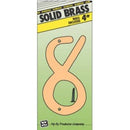 House Address Number "8", Brass, 4-In.