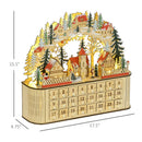 Christmas Advent Calendar, Countdown to Christmas Table Decoration with 24 Drawers