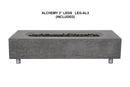 PyroMania Fire - Alchemy Rectangle Concrete Fire Pit Table